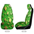 thumbnail image 2 of Green Gold Squares Modern Art Car Seat Covers Front Seats Universal Fit for Cars SUV Truck Auto Interior Accessories, 2 of 3