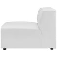thumbnail image 3 of Sofa Middle Chair, Faux Vegan Leather, White, Modern Contemporary Urban Design, Living Lounge Room Hotel Lobby Hospitality, 3 of 8