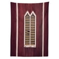 thumbnail image 3 of Ambesonne Rustic Tablecloth Rectangular Table Cover, Retro Burgundy Shutters, 60"x84", Burgundy and Pink, 3 of 4