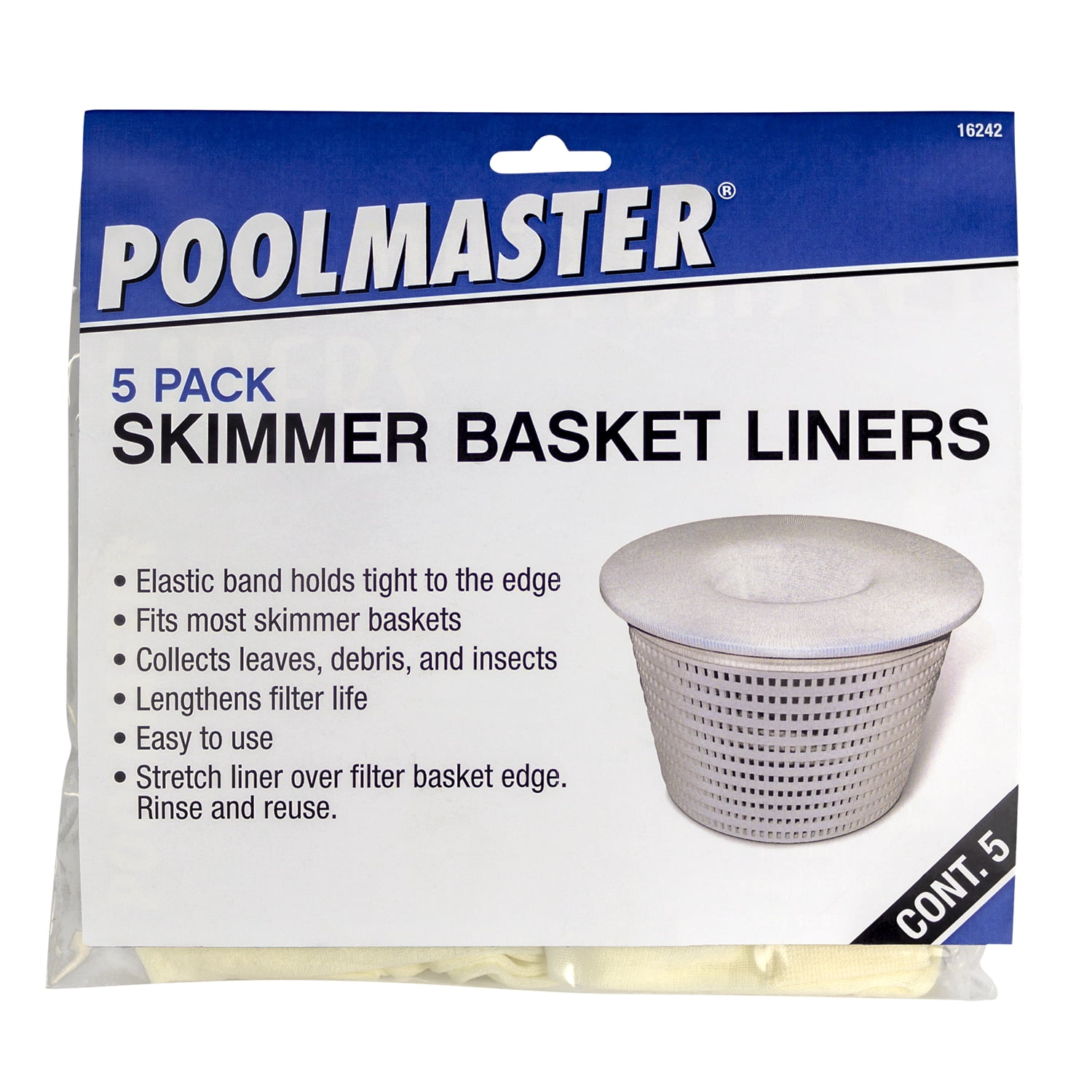 Poolmaster Swimming Pool Skimmer Basket Liners, 5 Pack