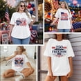 thumbnail image 3 of Aiyino Women's 250th Anniversary 1776-2026 Patriotic T-Shirt,100% Cotton USA Flag Tee, Short Sleeve 4th of July Shirt Plus Size, 3 of 8