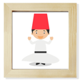 thumbnail image 1 of Blanco girando dervishe Cartoon Pantalla de escritorio de pared de fotograma cuadrado, 1 of 4