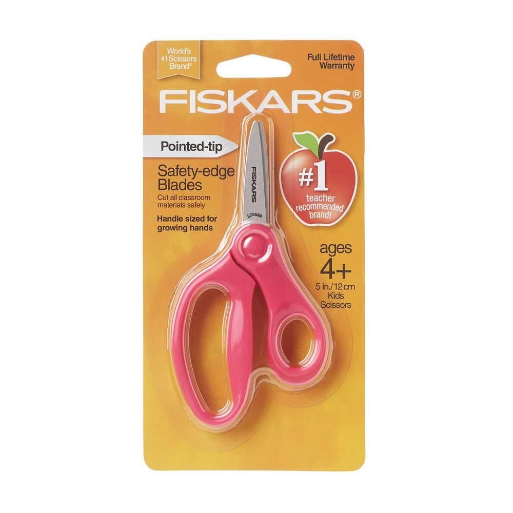 Fiskars Pointedtip Kids Scissors (5 in.) with Sheath Pink Walmart