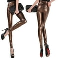 thumbnail image 3 of Yokua Faux Leather Snake Leopard Print Cropped Pants for Women High Waist Leggings, 3 of 10