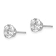 thumbnail image 5 of Auriga Fine Jewelry 14K White Gold CZ Stud Earrings for Women(L-6.5mm, W-6.5mm), 5 of 6