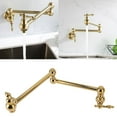 thumbnail image 4 of Swing Arm Kitchen Faucet, Stretchable Swing Arm Sink Faucet Copper Scratch Resistance  For Home  Gold, 4 of 8