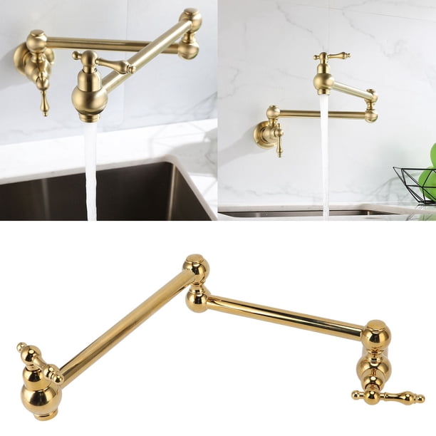 Grifo De Cocina De Brazo Oscilante De Cobre, Grifo De Fregadero Giratorio De 360 Grados De 360 Grados De Agua Plegable, Estética Industrial única Para La Decoración