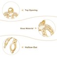 thumbnail image 3 of 60Pcs Real 24K Gold Plated Globe Glass Cover Pendant Brass Bell Bead Cap Bails End Charm Caps with 7 Loop Hollow Jewelry Spacer Caps for Jewelry DIY Necklace Bracelet Making Real 24K Gold, 3 of 5