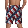 thumbnail image 2 of Mens North Carolina Flag 2 in 1 Quick Dry Swim Trunks with Compression Liner Beach Shorts, 2 of 6