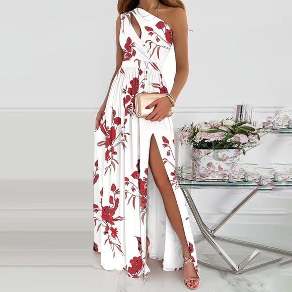LOVZFMLL Dresses Women's Sleeveless Asymmetrical Casual Fashion Party Daily Elegant Solid Color Dress
