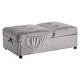 thumbnail image 5 of Brownish Gray Velvet Lift Top Storage Bench, Solid Wood Furniture, Convertible Chair With Pull-out Bed And For Extra Space Bench In Velvet, To , Interior, 5 of 6