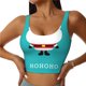 thumbnail image 1 of Balery Cute Santa Claus Sujetadores deportivos con espalda cruzada para mujer, acolchados, sin costuras, de alto impacto, ideales para yoga, gimnasio, entrenamiento y fitness.-XX-Large, 1 of 8