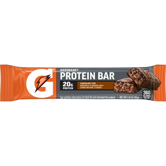 Gatorade Recover Whey Protein Bar, Chocolate Chip, 20g Protein, 1 Ct