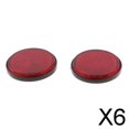 thumbnail image 1 of Colaxi 5-6pack 2 Pieces Round Reflectors Universal for Motorcycle ATV Dirt Bike Red 6 Pcs, 1 of 8