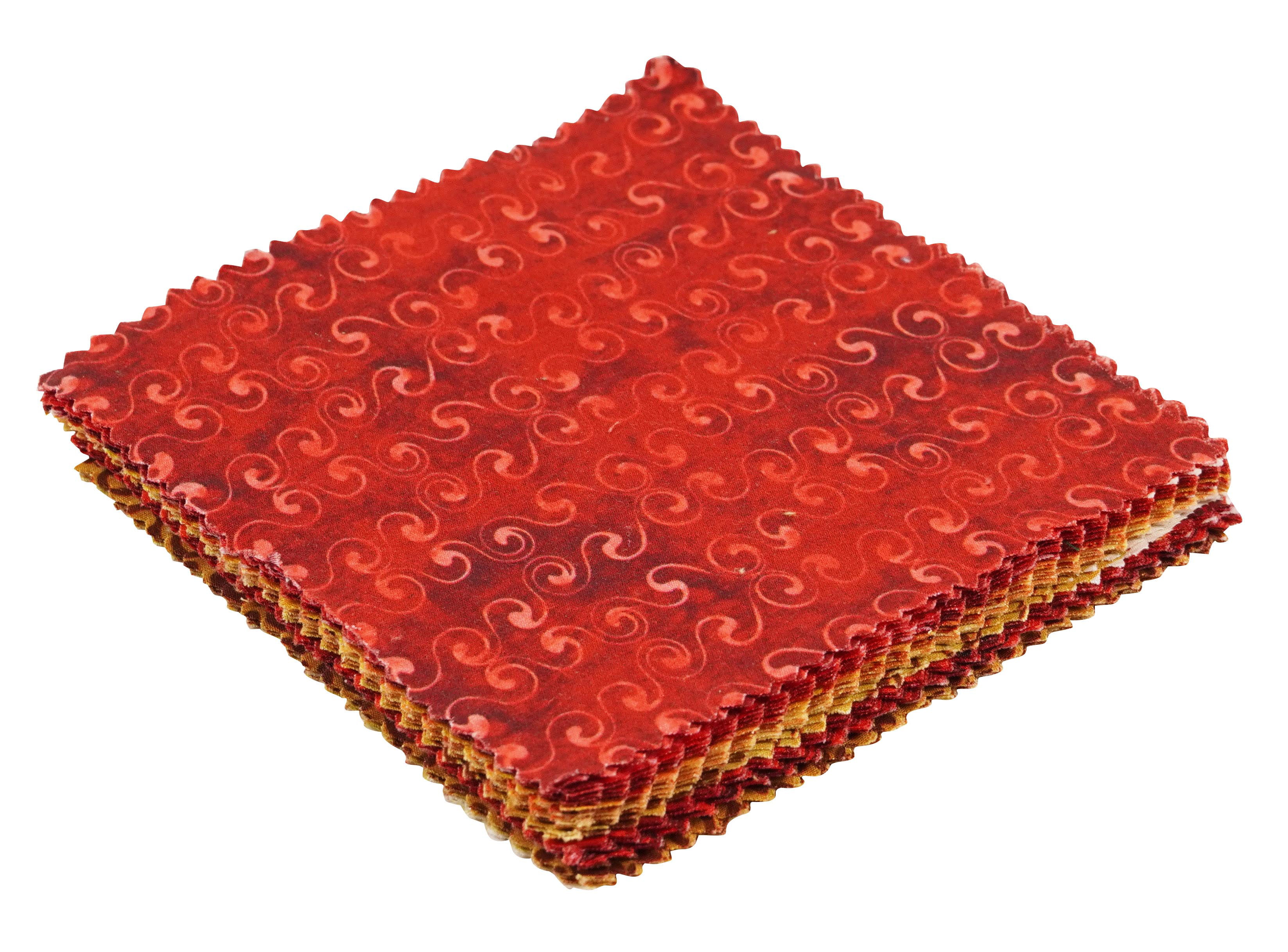 Soimoi Batik Print Precut 10-inch Cotton Fabric Quilting Squares