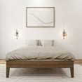 thumbnail image 2 of Plank+Beam Solid Wood Full Size Platform Bed Frame, Matte Walnut, 2 of 9