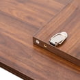 thumbnail image 3 of 55" Extendable Dining Table for 4-6, Space-Saving Adjustable Console Desk with x-Shaped Leg, Wood Rectangular Table for Kitchen, Living Room, Office, 3 of 9
