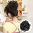 thumbnail image 4 of Jiaroswwei Women Hair Bun Extension Wavy Curly Messy Wig Wedding Bride Elastic Hairpiece, 4 of 8