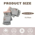 thumbnail image 2 of Manoplas de invierno para niños pequeños forradas con forro polar, guantes cálidos fáciles de poner para bebés y niñas al aire libre, 2 of 5