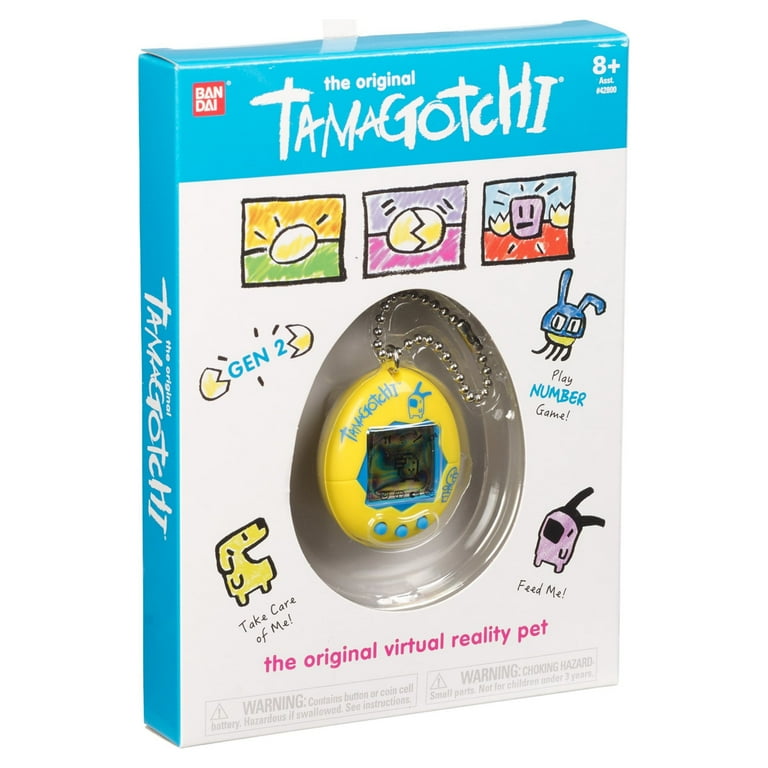 Original Tamagotchi - Yellow with Blue Electronic Pet - Walmart.com
