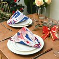 thumbnail image 6 of Iauyy Satin Napkins Set of 1- Flag Pattern DIY Printing Decoration Cloth Napkin- Easy Care for Home/Party, 6 of 8