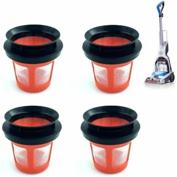 FH50700 Replacement Filter Compatible With Hoover PowerDash Pet FH50700, FH50701, FH50702, FH50710, FH50750 Vacuum Filter Strainer and Rubber Gasket Attachment (4 Pack)