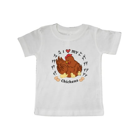 

Inktastic I Heart My Chickens Gift Baby Boy or Baby Girl T-Shirt