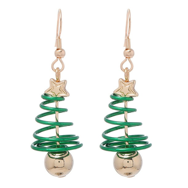 Fiudx Pendientes Navideños de Moda para Mujer Pendientes de Papá Noel