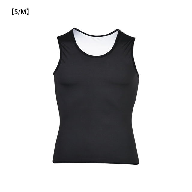 Seitruly Hombres Polímero Sudor Sauna Chaleco Body Cintura Entrenador Chaleco adelgazante Compresión Fajas Corsé Abdomen fajas S/M Seitruly CE000203-01