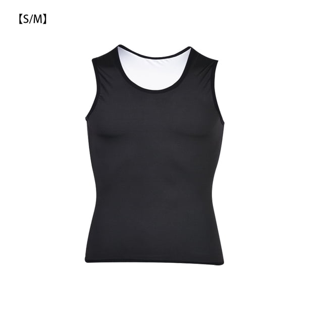 Seitruly Hombres Polímero Sudor Sauna Chaleco Body Cintura Entrenador Chaleco adelgazante Compresión Fajas Corsé Abdomen fajas S/M Seitruly CE000203-01