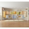thumbnail image 5 of Timate F3 Heavy Duty Wall Mounted Garment Rack, Industrial Pipe Closet System with Adjustable Shelves, Expandable Storage Wardrobe for Walk-in Closets, White, 5 of 7