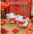 thumbnail image 5 of Onmygogo Fuzzy Winter Animal Lucky Cat Slippers for Women and Men(Size 7-8.5, Sakura pink), 5 of 7