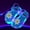 Q001-Blue, variant on Children's Luminous Slippers Jelly Led Light Sandals Summer Princess Sandals