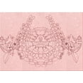 thumbnail image 1 of Ahgly Company Machine Washable Indoor Rectangle Transitional Pastel Red Pink Area Rugs, 7' x 10', 1 of 7