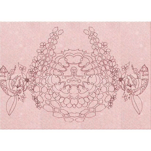 Ahgly Company Machine Washable Indoor Rectangle Transitional Pastel Red Pink Area Rugs, 4' x 6'