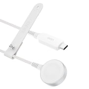 onn. Apple Watch Series 6FT USB-C Smart Watch Charger, White