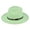 Green, variant on Women's Wide Brim Felt Fedora Hat, Adjustable Leather Belt Buckle, Elegant Jazz Style Cowboy Hat Light Green One Size