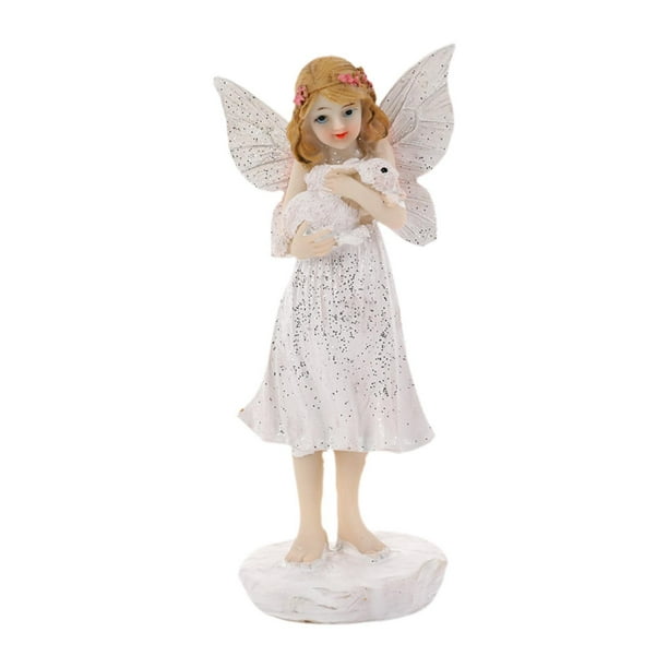 Estatua de ángel de resina para decoración de escritorio, arte, artesanía, escultura, figura de ángel para regalo de cumpleaños, hogar, sala de estar