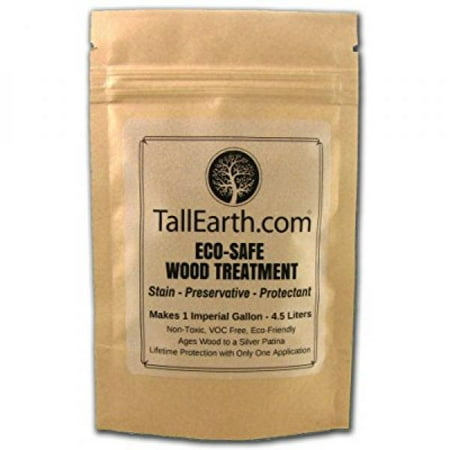 ECO-SAFE Wood Treatment - Stain & Preservative by Tall Earth - 1/3/5 Gallon Sizes - Non-Toxic/ VOC Free/ Natural Source (5 (Best Wood Preservative Treatment)