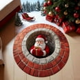 thumbnail image 3 of BKER 31.5 Inch 3D Visual Rug Santa Up Design Festive Slip Doormat For Xmas Indoor Outdoor Use Perfect For Front Door Bathroom Kitchen Holiday Season Carpet With Fille Santa, 3 of 5