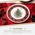 thumbnail image 2 of Spode Christmas Tree Lazy Susan - Tartan Plaid, Non Skid 360 Degree Rotation, Holiday Space Saver for Kitchen, Cabinet, Pantry, Rotating Spice Rack Organization for Easy Access, Festive Entertaining, 2 of 7