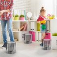 thumbnail image 5 of Cute Mini Desktop Can Transparent 3-Pack For Home Dorm And Stylish Paper Waste Organization 3PCS, 5 of 5