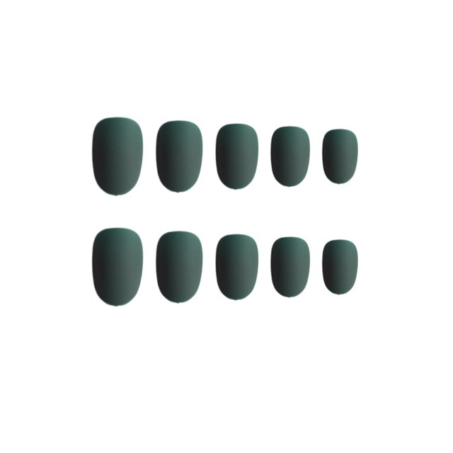 Minnieouse 24 piezas prensa mate en uñas estilo francés DIY elegante personalidad acrílico uñas para amantes de la manicura cubierta completa Juegos de manicura 3aguacate negro verde