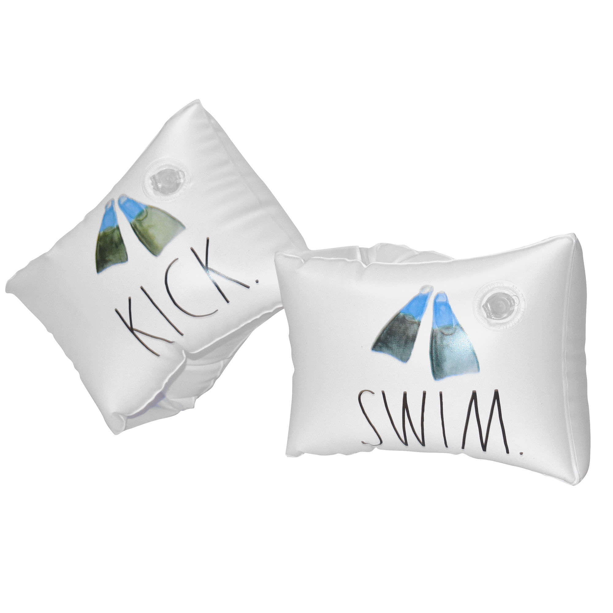 Rae Dunn: Swim Kick Play Water Wings & 12" Beach Ball -CocoNut Float, Water Inflatable & Durable Swim Aids, Kids Age 3+