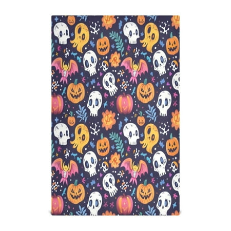 

Kitchen Towel 28x18 Inches x1，Plate Towel Decorative Towel Napkin Tea Towel Tea Towels For Kitchen Dish Cloths & Dish Towels Skull Pumpkin