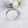 thumbnail image 3 of Freshwater Pearl Wedding Ring 925 Silver Promise Ring For Women Pear Diamond Cluster Engagement Ring Anniversary Gift for Her, 3 of 3
