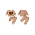 thumbnail image 2 of Lairauiy Toddler Baby Boys Fall Outfit 6 12 18 24 Months 2T 3T Long Sleeve Striped Sweatshirt with Pants Clothes Set, 2 of 9