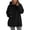 F158-Black, variant on FYDUU Womens Sweatshirts Hoodies Cozy Women's Oversized Hoodies Sweatshirts Solid Color Long Sleeve Round Neck Hoodie With Pocket Casual Wear Casual Fall Hoodie Tops