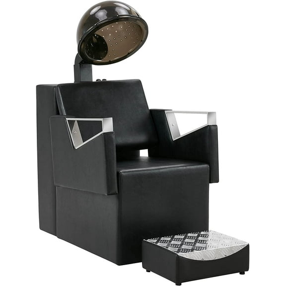 BarberPub Height Adjustable Hooded Bonnet Hair Dryer Chair, Wood Frame Chair for Beauty Salon 2700