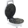 thumbnail image 5 of Mini Electric Pizzelle Maker- Makes 1 Personal Tiny Sized 4" Traditional Italian Waffle in Minutes- Nonstick Iron Press w Recipes- Dessert Cookie Treat or Housewarming Baking Gift, 5 of 5